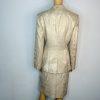 John Meyer Polyester Rayon Metallic Skirt Suit Size 10 Gold Floral Cocktail New