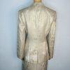 John Meyer Polyester Rayon Metallic Skirt Suit Size 10 Gold Floral Cocktail New