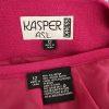 Kasper ASL Viscose Blend Skirt Suit 12 Pink Embroidered Lined Short Sleeve 2PC