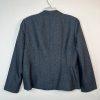LE SUIT Polyester Metallic Pant Suit Size 16 Blue Lined Notch Collar Career 2PC