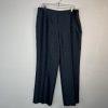 LE SUIT Polyester Metallic Pant Suit Size 16 Blue Lined Notch Collar Career 2PC