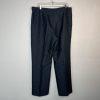 LE SUIT Polyester Metallic Pant Suit Size 16 Blue Lined Notch Collar Career 2PC