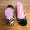 Sam Edelman Women Leather Shoes Size 7M Animal Print Ballet Beaded Slip On Flat