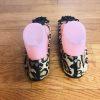 Sam Edelman Women Leather Shoes Size 7M Animal Print Ballet Beaded Slip On Flat