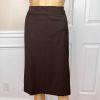 LIZ CLAIBORNE 2PC Brown Viscose Wool Lycra Stretch Flared Career Skirt Suit SZ 4