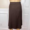 LIZ CLAIBORNE 2PC Brown Viscose Wool Lycra Stretch Flared Career Skirt Suit SZ 4
