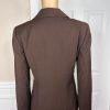 LIZ CLAIBORNE 2PC Brown Viscose Wool Lycra Stretch Flared Career Skirt Suit SZ 4