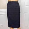 Le Suit Polyester Metallic Skirt Suit Size 14P Purple Black Stand Up Collar 2PC
