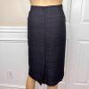Le Suit Polyester Metallic Skirt Suit Size 14P Purple Black Stand Up Collar 2PC