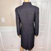 Le Suit Polyester Metallic Skirt Suit Size 14P Purple Black Stand Up Collar 2PC