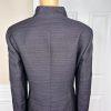 Le Suit Polyester Metallic Skirt Suit Size 14P Purple Black Stand Up Collar 2PC