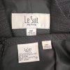 Le Suit Polyester Metallic Skirt Suit Size 14P Purple Black Stand Up Collar 2PC