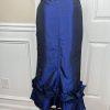 New Nubiano NY 2PC Navy Blue Polyester Ruffle Cocktail Skirt Suit Size 26W
