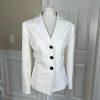 10-476.jpg Suit Studio Polyester Blazer Size 14P White Lined Single Breasted Notch Collar