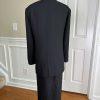 Carissimo Polyester Skirt Suit Top Size 22 Black Gold Collared Cocktail 3PC