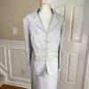 New EMILY Women 2PC Gray Beaded Polyester Lace Lined Skirt Suit Size 18W
