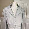 New EMILY Women 2PC Gray Beaded Polyester Lace Lined Skirt Suit Size 18W