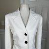 10-478.jpg Suit Studio Polyester Blazer Size 14P White Lined Single Breasted Notch Collar