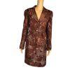 ANTONIO MELANI 2PC Brown Polyester Rayon Lined Tiered Skirt 10 Skirt 8 Abstract