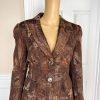 ANTONIO MELANI 2PC Brown Polyester Rayon Lined Tiered Skirt 10 Skirt 8 Abstract