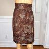 ANTONIO MELANI 2PC Brown Polyester Rayon Lined Tiered Skirt 10 Skirt 8 Abstract