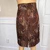ANTONIO MELANI 2PC Brown Polyester Rayon Lined Tiered Skirt 10 Skirt 8 Abstract