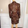 ANTONIO MELANI 2PC Brown Polyester Rayon Lined Tiered Skirt 10 Skirt 8 Abstract