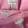 Nina Rossi Polyester Skirt Suit Top Size 22 Pink Ruffle Beaded Lined Women 3PC