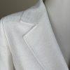 10-480.jpg Suit Studio Polyester Blazer Size 14P White Lined Single Breasted Notch Collar