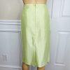 Tahari ASL Luxe Polyester Skirt Suit Size 24W Lemon Green Shawl Collar Lined 2PC