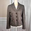 BANANA REPUBLIC Women Brown Wool Rayon Stretch Lined Career Blazer Size 2