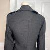 BANANA REPUBLIC Black Metallic Viscose Blend Ruffle Lined Zip Up Blazer Size 2