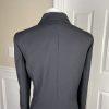 Le Suit Polyester Pant Suit Size 8P Black Striped Shawl Collar Faux pockets 2PC