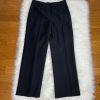Le Suit Polyester Pant Suit Size 8P Black Striped Shawl Collar Faux pockets 2PC