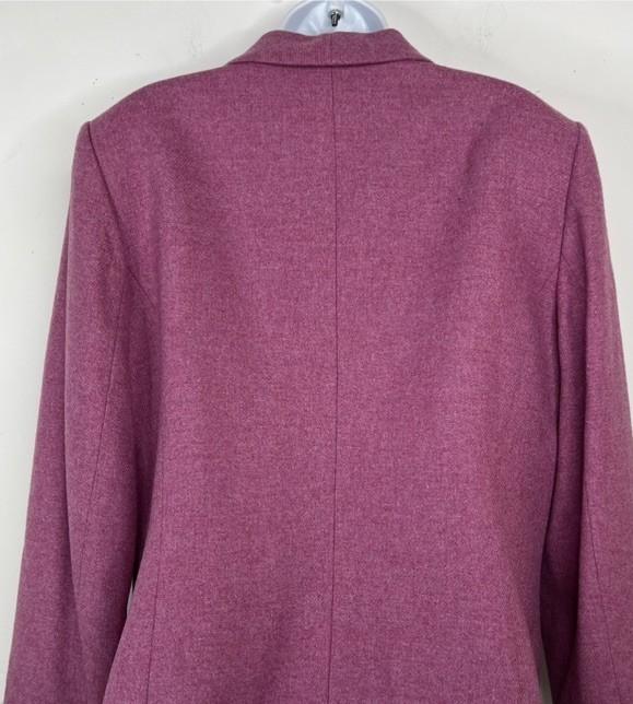 Kasper Wool Blazer 16 Pink Wrap Shawl Collar Iconic Cocktail Business New