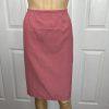 Kasper Women Polyester Skirt Suit Size 8P Coral 3 Button Lined Notch Collar 2PC