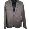 Armani Exchange Vtg Men Cotton Slim Fit Blazer Jacket Size S Gray Denim Like