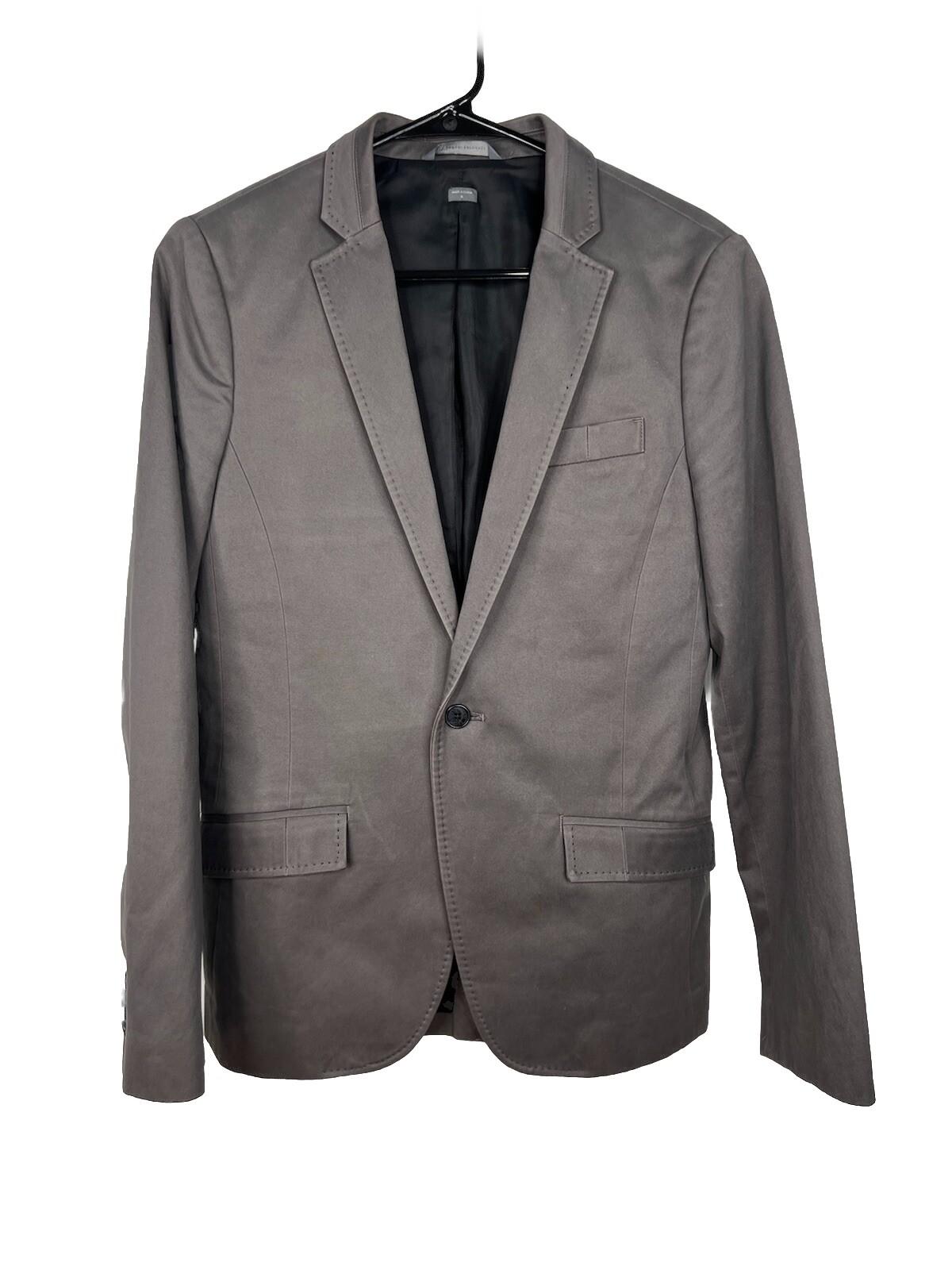 Armani Exchange Vtg Men Cotton Slim Fit Blazer Jacket Size S Gray Denim Like