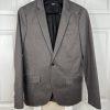 Armani Exchange Vtg Men Cotton Slim Fit Blazer Jacket Size S Gray Denim Like