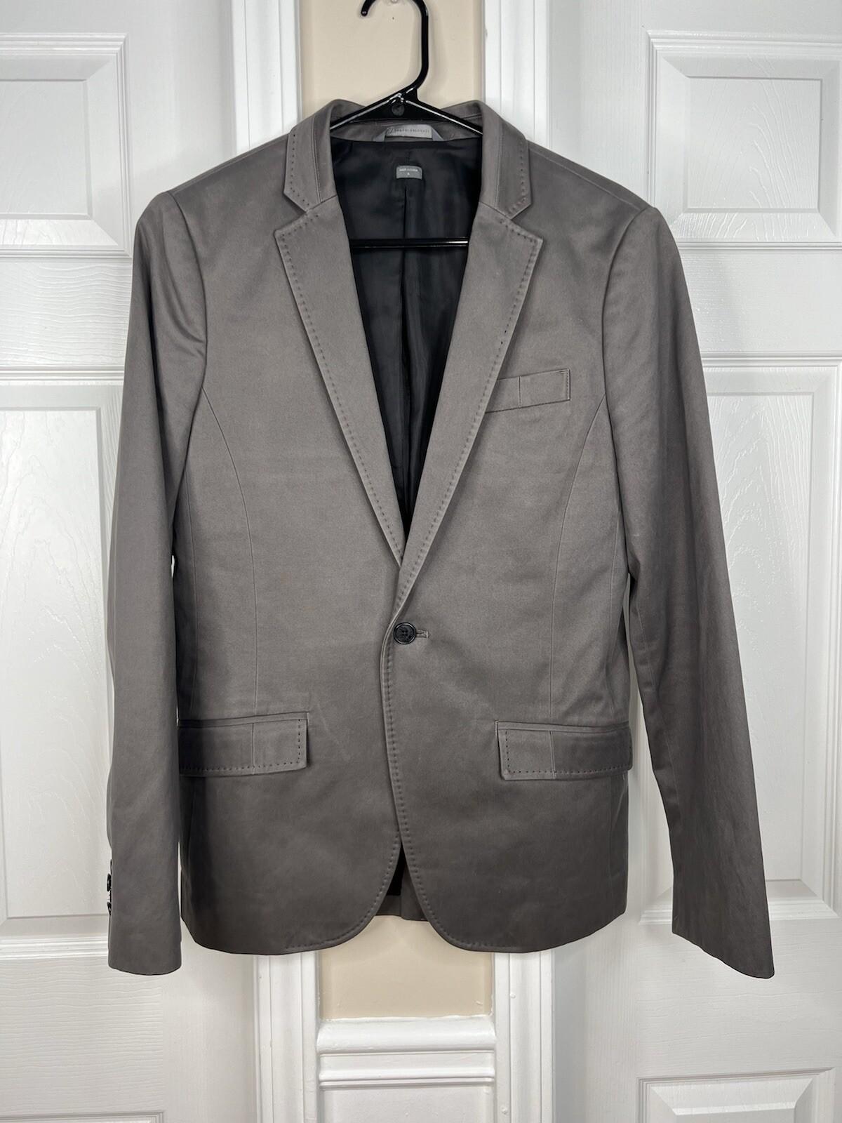 Armani Exchange Vtg Men Cotton Slim Fit Blazer Jacket Size S Gray Denim Like