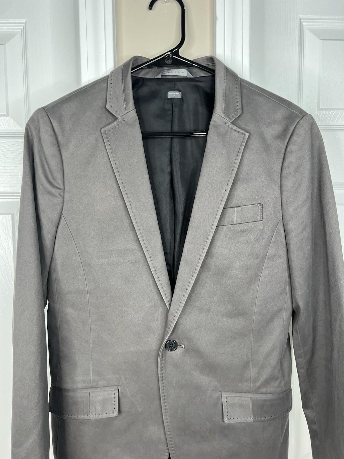 Armani Exchange Vtg Men Cotton Slim Fit Blazer Jacket Size S Gray Denim Like