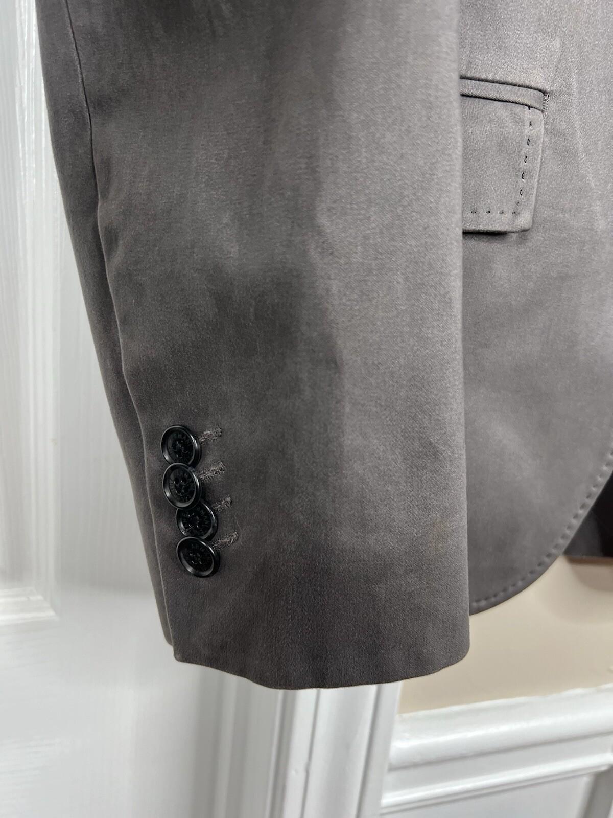 Armani Exchange Vtg Men Cotton Slim Fit Blazer Jacket Size S Gray Denim Like