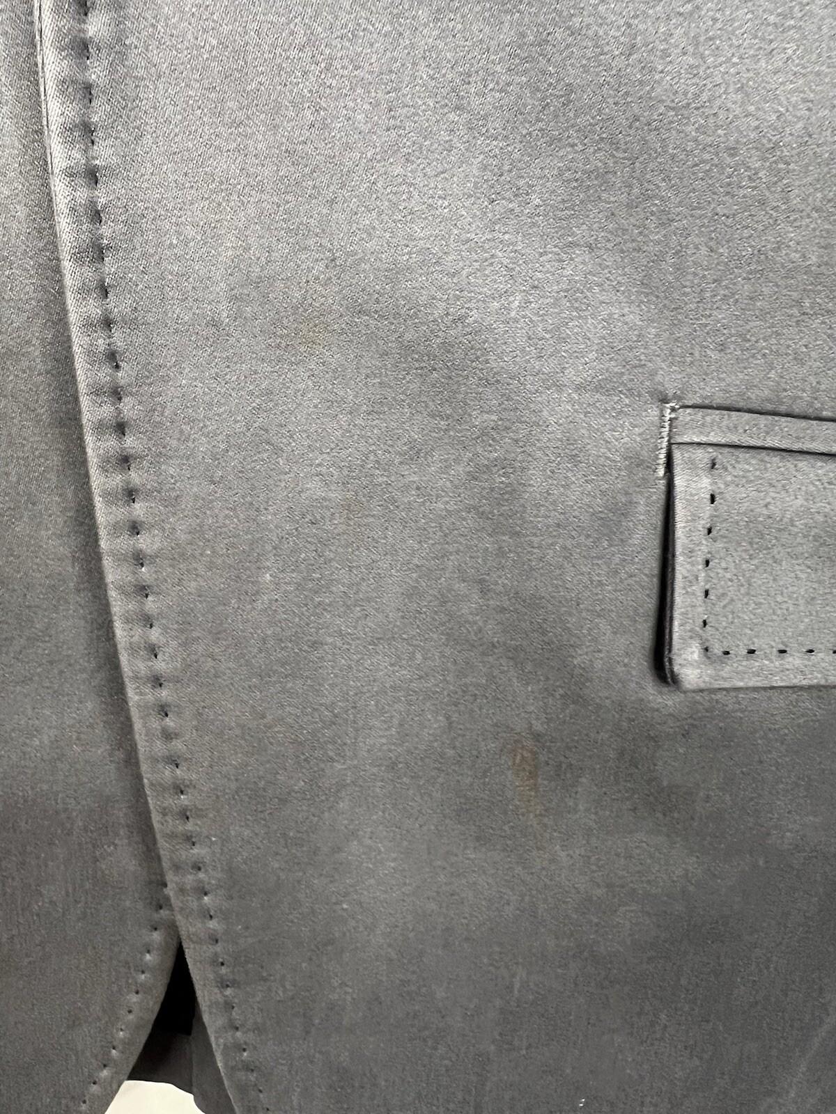 Armani Exchange Vtg Men Cotton Slim Fit Blazer Jacket Size S Gray Denim Like