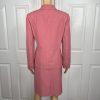 Kasper Women Polyester Skirt Suit Size 8P Coral 3 Button Lined Notch Collar 2PC