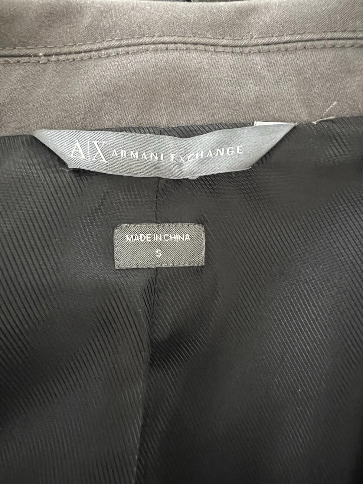 Armani Exchange Vtg Men Cotton Slim Fit Blazer Jacket Size S Gray Denim Like