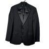 Lauren Ralph Lauren Wool Polyester Tuxedo Black Blazer 40R Black Label One vent
