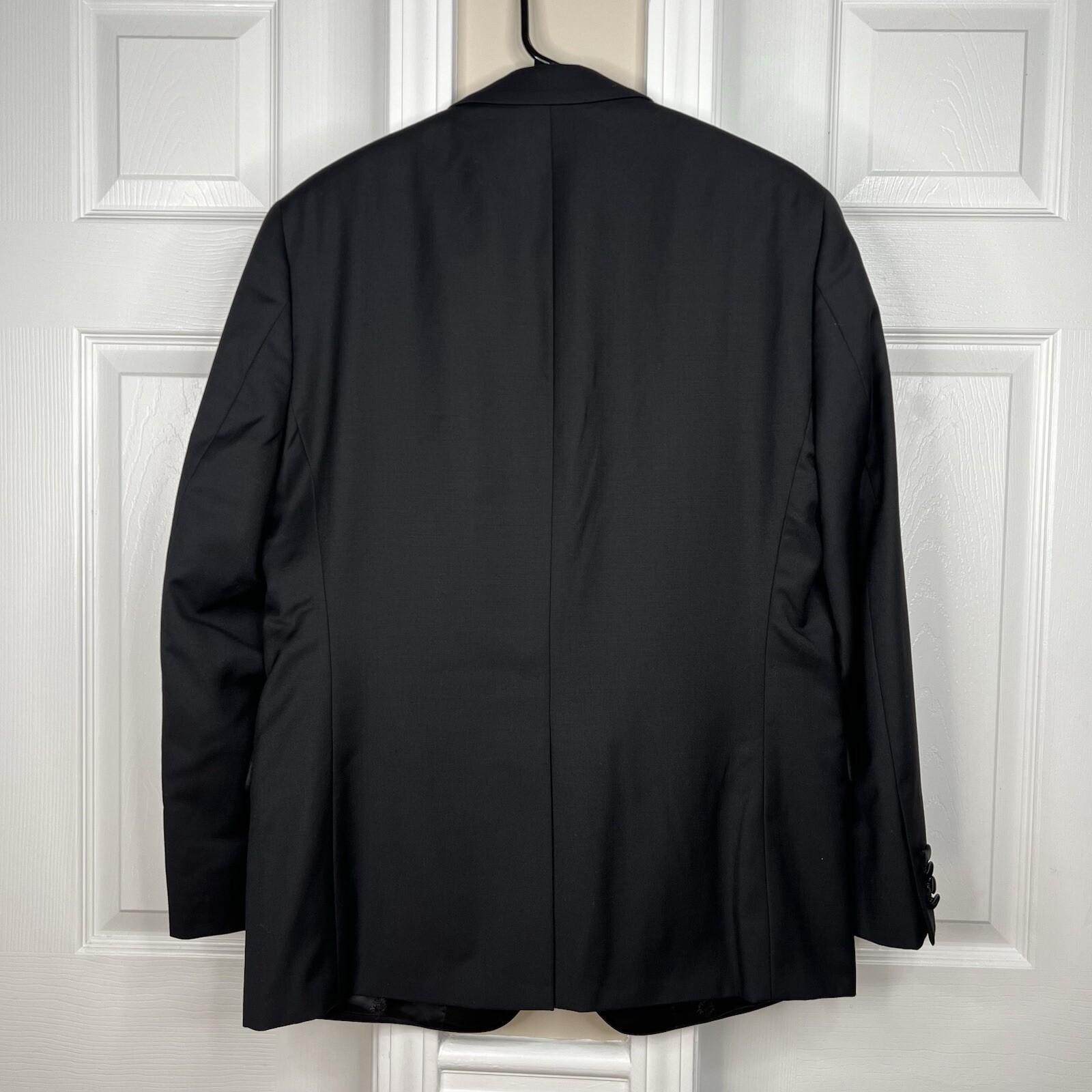 Lauren Ralph Lauren Wool Polyester Tuxedo Black Blazer 40R Black Label One vent