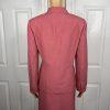 Kasper Women Polyester Skirt Suit Size 8P Coral 3 Button Lined Notch Collar 2PC