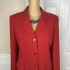 10-4917.jpg Le Suit Women Polyester Skirt Suit Size 10 Red Lined Notch Collar Cocktail 2PC