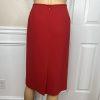 10-4919.jpg Le Suit Women Polyester Skirt Suit Size 10 Red Lined Notch Collar Cocktail 2PC